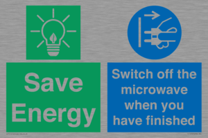 Save energy. Switch off the microwave when you have finished